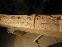 Relief Carved Pine Mantle 3 small