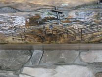 Relief Carved Pine Mantle 4 small