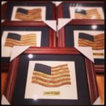 Baseball American Flag Artwork - Made From Actual Used Baseballs 2 small