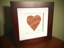 Baseball Seams Heart Artwork - Made From Actual Used Baseballs 3 small
