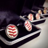 Baseball Seams Cufflinks - Made With Actual Used Baseballs 3 small