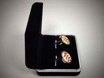 Baseball Seams Cufflinks - Made With Actual Used Baseballs 5 small