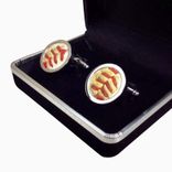 Baseball Seams Cufflinks - Made With Actual Used Baseballs 1 small