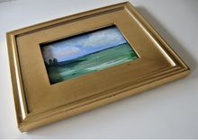 Original Framed Acrylic Landscape Painting, 11 1/4" X 10 1/2 2 small