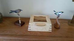 Curly Maple And Zebra Wood Cremation Urn 2 small