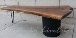 Walnut Table- Modern Coffee Table- Live Edge Coffee Table- Contemporary- Industrial- Coffee Table 2 small
