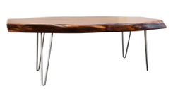 Live Edge Coffee Table- Walnut-Large Coffee Table- Rustic- Modern- Hairpin Legs- Mid Century 3 small