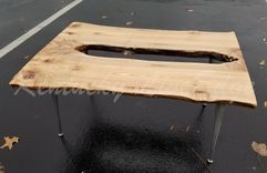 Live Edge Coffee Table- Maple Burl- Dual Slab Table- Modern- Rustic- Organic- Contemporary 4 small