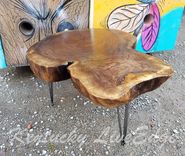 Natural Wood Table- Live Edges- Log Table- Log Furniture- Round Table- Rustic- Coffee Table 2 small
