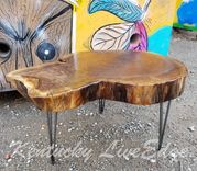 Natural Wood Table- Live Edges- Log Table- Log Furniture- Round Table- Rustic- Coffee Table 4 small