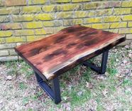 Rustic Coffee Table- Industrial Coffee Table- Live Edge Coffee Table- Distressed Wood 2 small