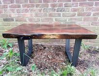Rustic Coffee Table- Industrial Coffee Table- Live Edge Coffee Table- Distressed Wood 3 small