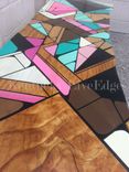 Geometric Painted Live Edge Coffee Table 1 small