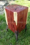 Geometric Side Table, Cube Table, Log Table, Wooden End Table 1 small
