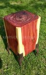 Geometric Side Table, Cube Table, Log Table, Wooden End Table 2 small