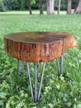 Wooden Plant Stand, Side Table, Stool, Organic Furniture, Industrial Table, Round Table, Drink Stand 3 small