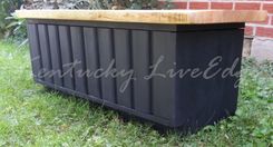Live Edge Coffee Table With Storage- Storage Trunk- Modern-Blanket Chest- Art Deco- Bench- Toy Bin 2 small