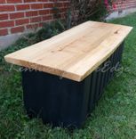 Live Edge Coffee Table With Storage- Storage Trunk- Modern-Blanket Chest- Art Deco- Bench- Toy Bin 1 small