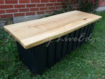 Live Edge Coffee Table With Storage- Storage Trunk- Modern-Blanket Chest- Art Deco- Bench- Toy Bin 5 small