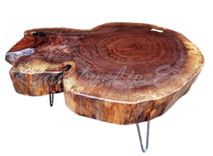 Live Edge Coffee Table- Round Table- Tree Slice- Log Table- Thick- Walnut- Natural Wood- Reclaimed 6 small