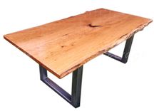 Live Edge Dining Table- Modern Dining Table- Industrial Dining Table- Farm Table- Natural Edges 3 small