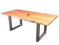 Live Edge Dining Table- Modern Dining Table- Industrial Dining Table- Farm Table- Natural Edges 4 small