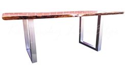Live Edge Dining Table- Modern Dining Table- Industrial Dining Table- Farm Table- Natural Edges 6 small
