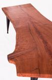Live Edge Cherry Crotch Cut Coffee Table On Tapered Iron Legs 2 small