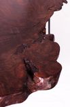 Industrial Walnut Coffee Table Natural Edges Rebar Legs 3 small