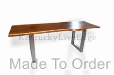 Live Edge Dining Table Walnut Steel Bases 2 small