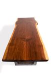 Live Edge Dining Table Walnut Steel Bases 3 small