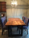 Elm Live Edge Dining Table Steel Bases Sustainable Wood Slab 1 small