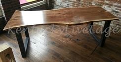 Natural Live Edge Dining Table, Industrial, Modern Dining Table, Walnut Dining Table 5 small