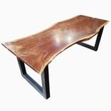 Natural Live Edge Dining Table, Industrial, Modern Dining Table, Walnut Dining Table 1 small