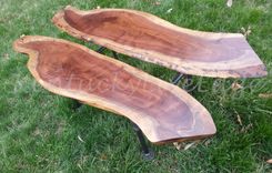 Wood And Metal Coffee Table, Industrial Coffee Table, Live Edge Coffee Table, Walnut Coffee Table 1 small