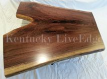 Rare Black Walnut Coffee Table On Black Eames Era Mid Century 5 Star Base 3 small