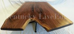 Rare Black Walnut Coffee Table On Black Eames Era Mid Century 5 Star Base 5 small