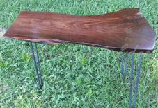 Walnut Console Table- Laptop Desk- Writing Desk- Live Edges- Sofa Table 5 small