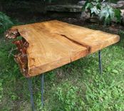 Maple Burl Live Edge Coffee Table- Wood Coffee Table- Light Wood Table- Industrial Coffee Table 5 small