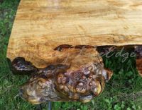 Maple Burl Live Edge Coffee Table- Wood Coffee Table- Light Wood Table- Industrial Coffee Table 3 small