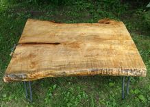 Maple Burl Live Edge Coffee Table- Wood Coffee Table- Light Wood Table- Industrial Coffee Table 2 small