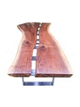 Modern Live Edge Walnut And Steel Coffee Table- Contemporary Coffee Table- Industrial Coffee Table 3 small