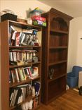Large Ornate Pine Bookshelf/Cabinet (2 Part System) 6 small