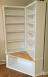 Corner Bookcase With Seat / Farmhouse / Rustic / Coastal / Cottage / Shabby Chic / Book Case 3 small