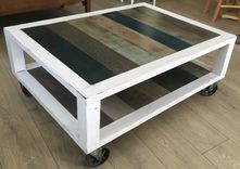 Industrial/Modern Reclaimed Wood Coffee Table 3 small