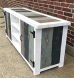 Rustic / Boho / Beach / Cottage / Coastal  / Reclaimed Wood Media Stand /Tv / Entertainment Stand 4 small