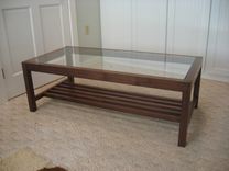 Glass Top Walnut Coffee Table 3 small