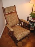 Refinished Oak Rocker Recliner 1 small