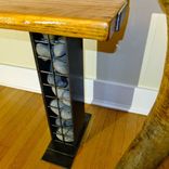 Steel, River Rock And Doug Fir Bench 1 small