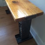 Steel, River Rock And Doug Fir Bench 2 small